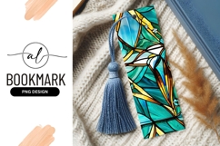Abstract Stained Glass With Floral Details Bookmark Png Product Image 1