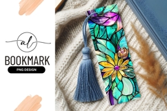 Abstract Stained Glass Floral Pattern Artwork Bookmark Png Product Image 1