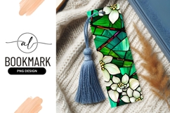 Floral Stained Glass Art Bookmark Png Product Image 1