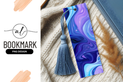 Swirling Abstract Fluid Art in Shades of Blue and Purple Product Image 1