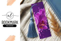 Purple Orchid Flower with Droplets and Splash on a Dark Product Image 1