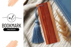 Elegant Wood Bookmark With Blue Tassel Product Image 1