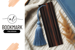Vertical Wood Grain Texture in Brown and Black with Bookmark Product Image 1