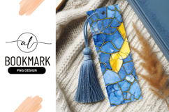 Abstract Blue and Yellow Geometric Pattern with Gold Lines Product Image 1