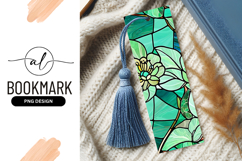 Stained Glass Floral Design in Shades of Green Product Image 1