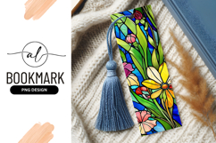 Stained Glass Floral Design with Yellow and Pink Flowers Product Image 1
