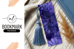 Abstract flowing lines in shades of purple and blue Bookmark Product Image 1