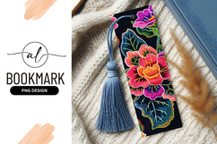 Embroidered Floral Pattern with Pink Orange Purple Flowers Product Image 1