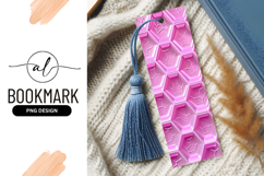 Pink Hexagonal Pattern with White Crack- Like Details Product Image 1
