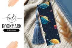Colorful Planets and Stars Illustration on Dark Blue Product Image 1