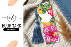 Embroidered Hibiscus Flowers in Red Yellow and Green Product Image 1