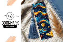 Abstract Space Illustration with Planets Stars and Swirling Product Image 1