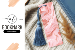 Pink and Rose Gold Marble Texture for Bookmark Png Design Product Image 1