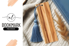 Wooden Bookmark With Blue Tassel Still Life Product Image 1
