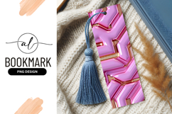 Pink Glossy Pattern With Golden Accents Product Image 1