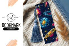 Cartoon Space Colorful Planets Stars Bookmark Png Product Image 1