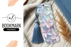 Pastel Floral Pattern with 3 D Paper Flowers on Blue Green Product Image 1