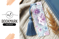 Pastel Paper Flowers Floral Arrangement Bookmark Png Design Product Image 1