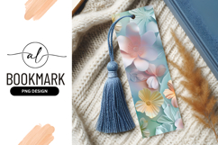 Pastel Floral Illustration with 3 D Flowers in Pink Peach Product Image 1