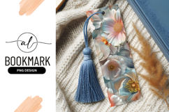 Floral Illustration of White Pink and Blue Flowers Product Image 1