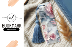 Floral Illustration with Pink Roses and Gray Leaves Product Image 1