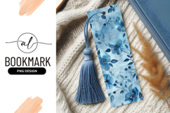 Blue floral illustration with watercolor style flowers Product Image 1