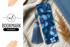 Watercolor floral pattern of blue flowers and leaves Product Image 1