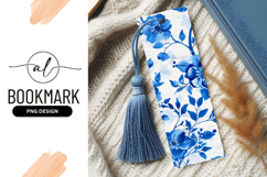 Blue floral pattern on white background Product Image 1