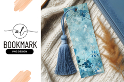 Blue floral illustration on textured background Product Image 1