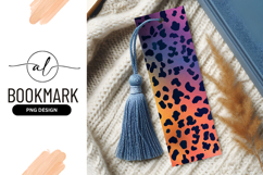 Abstract Leopard Print Pattern with Gradient Orange Purple Product Image 1