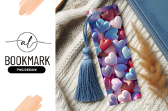 Textured Heart Shapes in Red Pink Blue and White Abstract Product Image 1