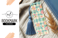 Floral Bookmark Png Illustration with Pink and Yellow Flower Product Image 1