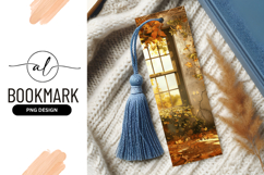 Autumn Window View with Falling Leaves and Vines Product Image 1