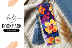 Watercolor floral bookmark design with yellow orange Product Image 1