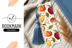 Watercolor Apples Leaves and Berries Pattern on Cream Product Image 1