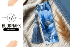 Blue Poppy Flower Close Up with Gold Center Petals Product Image 1