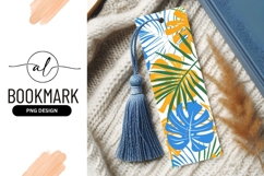 Tropical Leaf Pattern in Blue Yellow and Green Product Image 1