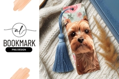 Yorkshire Terrier Dog Portrait with Pink Roses Product Image 1