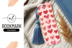 Watercolor Hearts Pattern in Red and Pink Product Image 1