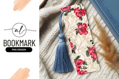 Red floral pattern on cream background with decorative Product Image 1