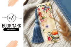 Watercolor Tea Cups Berries and Flowers Illustration Product Image 1