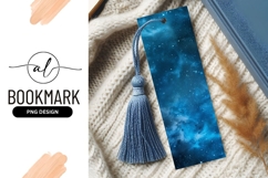 Abstract Blue Nebula with White Stars and Swirling Clouds Product Image 1