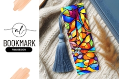Colorful Stained Glass Bookmark Png With Tassel Product Image 1
