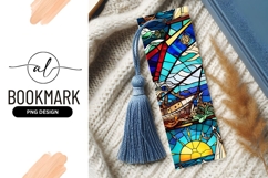 Stained Glass Bookmark Png With Tassel Design Product Image 1