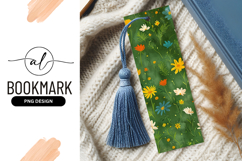 Floral Illustration with Yellow Orange Blue and White Flower Product Image 1
