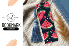 Watercolor Watermelon Slices on Dark Blue Background Product Image 1