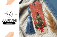 Christmas Trees with Red Bows and Ornaments on Red Product Image 1