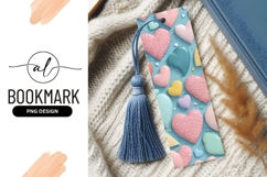 Heart Bookmark Png With Blue Tassel Design Product Image 1