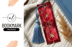 Red Christmas Gift Tags with Gold Snowflake Decorations Product Image 1