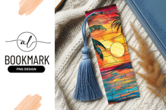 Stained Glass Sunset with Palm Trees and Yellow Sun Product Image 1